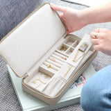 Stackers Sleek Necklace Zipped Travel Jewellery Box In Taupe