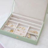 Stackers Classic Jewellery Box With Lid In Sage Green