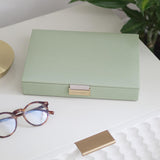 Stackers Classic Jewellery Box With Lid In Sage Green
