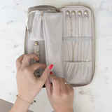 Stackers Jewellery Roll In Taupe Woven