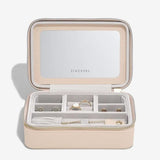 Stackers Luxury Travel Jewellery Box In Blush Raffia