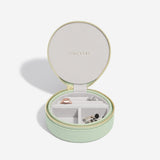 Stackers Round Zipped Travel Jewellery Box In Sage Green