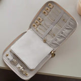 Stackers Square Jewellery Roll In Blush Raffia