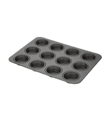 Stellar Hard Anodised 12 Cup Cupcake/Muffin Tin, Cup Size 7x2.5cm