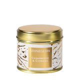 Stoneglow Luna Cedarwood & Cypress Scented Candle Tin 135g