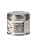 Stoneglow Luna Scented Candle Tin English Pear & Freesia