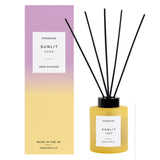 Stoneglow Scented Reed Diffuser Yellow Glass Sunlit Yuzu 130ml