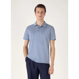 Sunspel Classic Jersey Polo Shirt In Vintage Blue