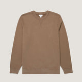 Sunspel Loopback Sweatshirt In Dark Cedar