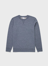 Sunspel Loopback Sweatshirt in Navy Twist