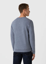 Sunspel Loopback Sweatshirt in Navy Twist
