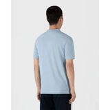 Sunspel Piqué Polo Shirt In Blue Mist
