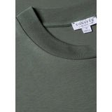 Sunspel Relaxed Fit Heavyweight T‑shirt In Dusk Green