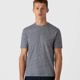 Sunspel Riviera Midweight T‑Shirt in Navy Twist