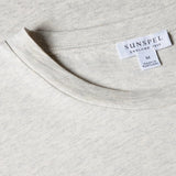 Sunspel Riviera Midweight T-Shirt in White Melange