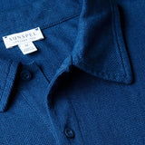 Sunspel Riviera Polo Shirt In Real Indigo