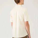 Sunspel Short Sleeve Cotton Linen Shirt In Ecru
