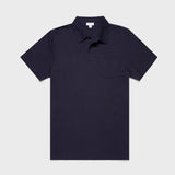 Sunspel Short Sleeve Riviera Polo Shirt Navy