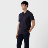Sunspel Short Sleeve Riviera Polo Shirt Navy