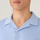 Sunspel Towelling Polo Shirt In Sky