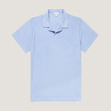 Sunspel Towelling Polo Shirt In Sky
