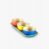 Sur La Table 4pc Bamboo Tray & Dipping Bowls