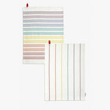 Sur La Table Multi Coloured Striped Tea Towels (Set of 2)