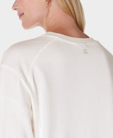 Sweaty Betty After Class Crop Sweatshirt In Lily White