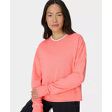 Sweaty Betty After Class Crop Sweatshirt In Melon Pink