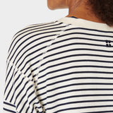 Sweaty Betty After Class Crop Sweatshirt In White Stripe