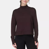 Sweaty Betty After Class Funnel Neck Sweatshirt in Sable Brown