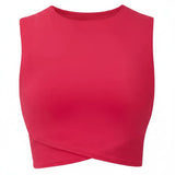 Sweaty Betty All Day Cropped Wrap Vest In Crimson Red