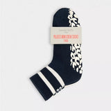 Sweaty Betty Animal Print Mini Pilates Crew Gripper, 2 Pack In French Navy / Cream