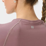 Sweaty Betty Athlete Crop Seamless Ruched T-Shirt In Duskberry Purple