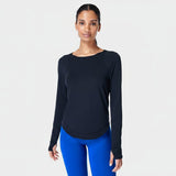Sweaty Betty Breathe Easy Long Sleeve Top In Black