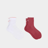 Sweaty Betty Crew Running Socks 2 Pack In Sienna Pink Tuscan Orange