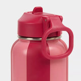 Sweaty Betty Keep It Chill Straw Water Bottle In Melrose Pink Crimson Red Stripe