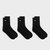 Sweaty Betty Organic Cotton Essentials Crew Socks 3 Pack In Black