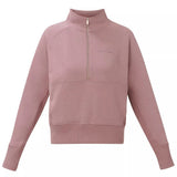 Sweaty Betty Organic Cotton Revive Rib Mix Half Zip Sweatshirt In Duskberry Purple