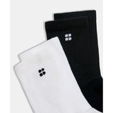 Sweaty Betty Pilates Crew Gripper 2 Pack In Black White