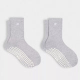 Sweaty Betty Pilates Crew Gripper Socks 2 Pack In Grey