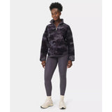 Sweaty Betty Plush Half Zip Fleece In Grey Moon Texture Print