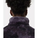 Sweaty Betty Plush Half Zip Fleece In Grey Moon Texture Print