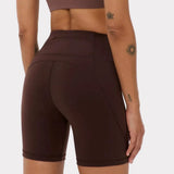 Sweaty Betty Power 6" Cycling Shorts In Espresso Brown