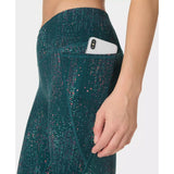Sweaty Betty Power 7/8 Gym Leggings In Green Code Print