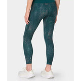 Sweaty Betty Power 7/8 Gym Leggings In Green Code Print
