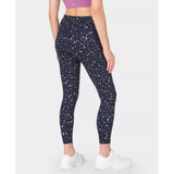 Sweaty Betty Power 7/8 Gym Leggings In Purple Leopard Splash Print