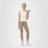 Sweaty Betty Power 7/8 Workout Leggings In Beige Ink Leopard Print