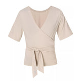 Sweaty Betty Recycled Polyester Soft Flow Studio Wear Your Way Tee In Dusk Beige