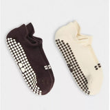 Sweaty Betty Reformer Trainer Gripper Socks 2 Pack In Sable Brown